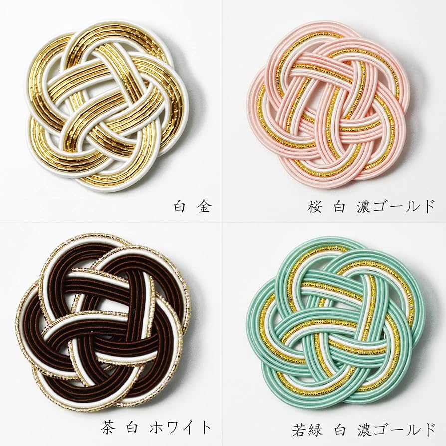 絹巻き＆羽衣水引パーツ 梅結びアレンジ Amazon.co.jp: MIZUHIKI 水引セット 水引き 紐 含める 水引飾り